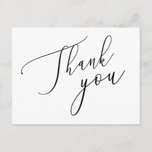 Simple Calligraphy Rustic Vielen Dank Postkarte