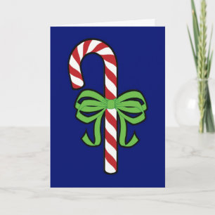 Simple Candy Cane and Ribbon - Weihnachtskarte Feiertagskarte