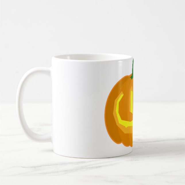 Simple Carved Pumpkin Kaffeetasse (Links)