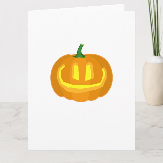 Simple Carved Pumpkin Karte (Vorderseite)