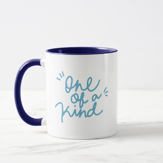 Simple Cheerfull One of a Kind Soft Teal Blue  Tasse (Links)