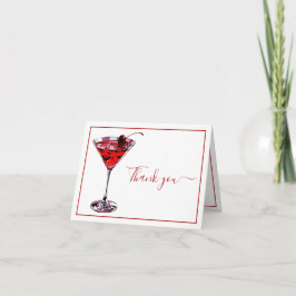 Simple Cherry Cocktail Martini  Dankeskarte