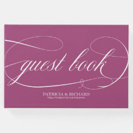 Simple Chic Cassis Wedding Gästebuch