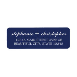 Simple Chic Minimalistisch Navy Blue Script Typogr