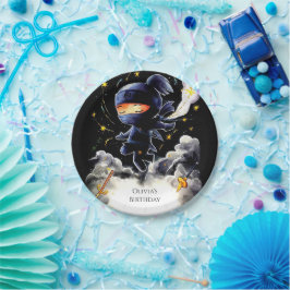 Simple Children Ninja Birthday Pappteller