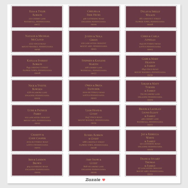 Simple Christmas Green | Red Address Labels (Blatt)