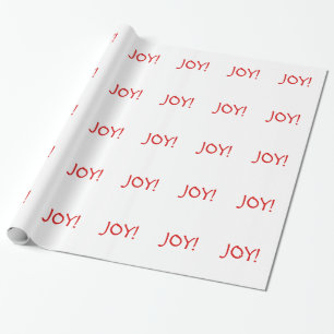 Simple Christmas Joy Holiday Red Schriftart Geschenkpapier