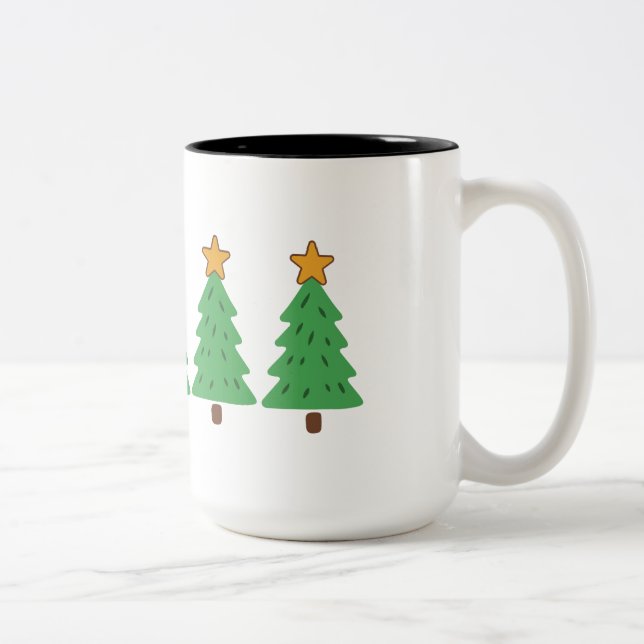 Simple Christmas Tree  Zweifarbige Tasse (Rechts)