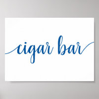 Simple Cigar Bar | French Blue Any Event Sign