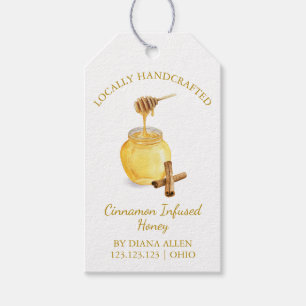 Simple Cinnamon Infused Honey Hang Tag l White Geschenkanhänger