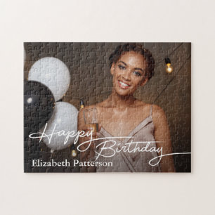 Simple Classic Happy Birthday Foto Puzzle