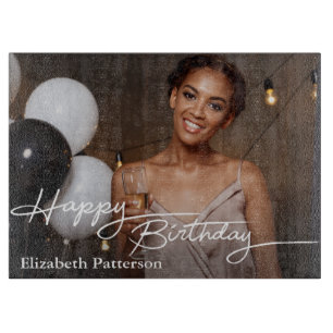 Simple Classic Happy Birthday Foto Schneidebrett