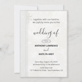 Simple Classic Wedding Invitation – Custom Einladung