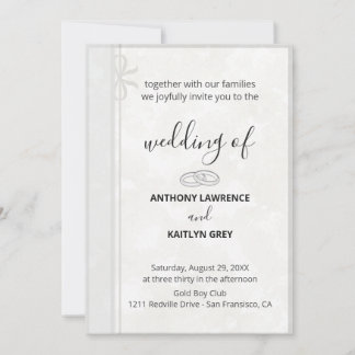 Simple Classic Wedding Invitation – Custom Einladung