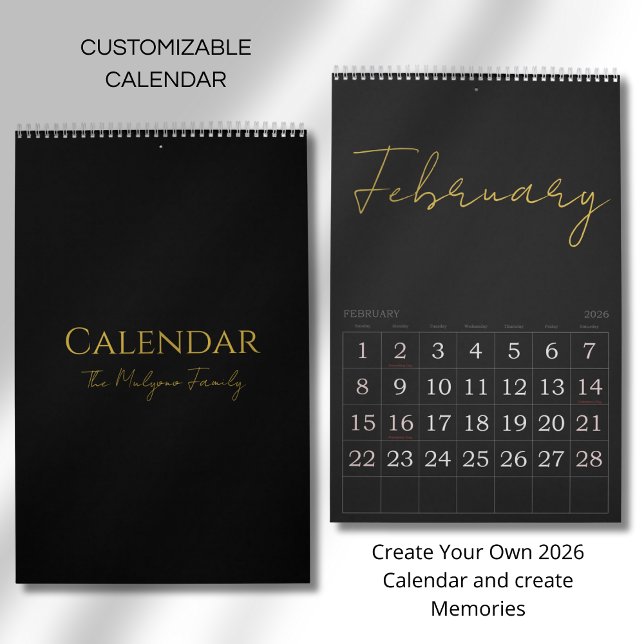 Simple Clean Typography Design Kalender (Von Creator hochgeladen)