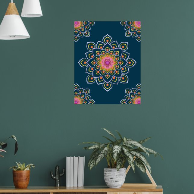 Simple Colorful Dot Mandala Poster (Wohnzimmer 1)