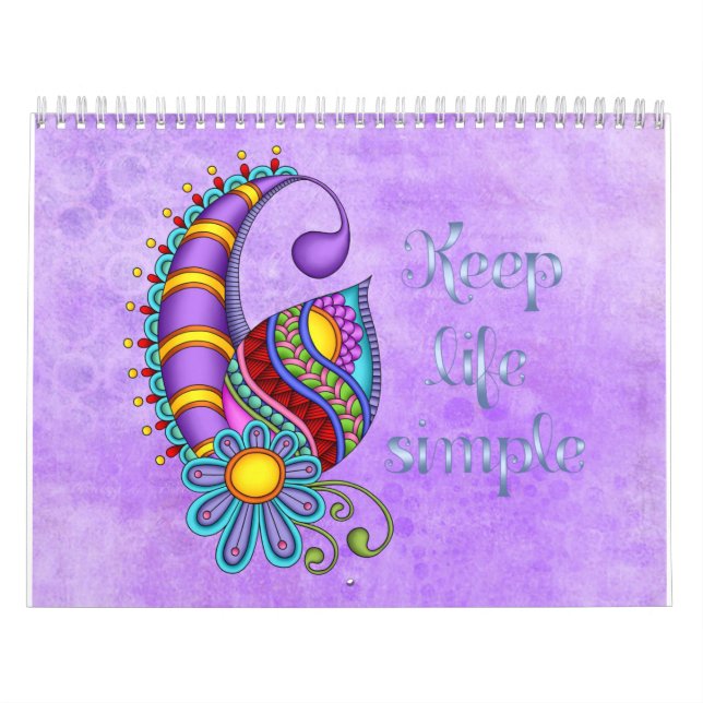 Simple Colorful Modern Motivation  Kalender (Titelbild)