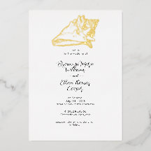 Simple Conch Seashell Sandy Beach