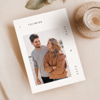 Simple Contemporary Wedding Foto Save the Date