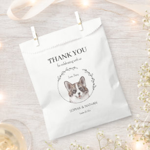 Simple Corgi Dog Wedding Vielen Dank für Ihre Unte Geschenktütchen