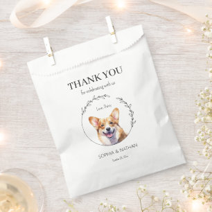 Simple Corgi Dog Wedding Vielen Dank für Ihre Unte Geschenktütchen