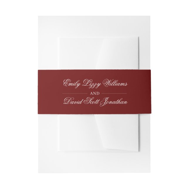 Simple Crimson Red Elegant Script Einladungsbanderole (Vorderseite Beispiel)
