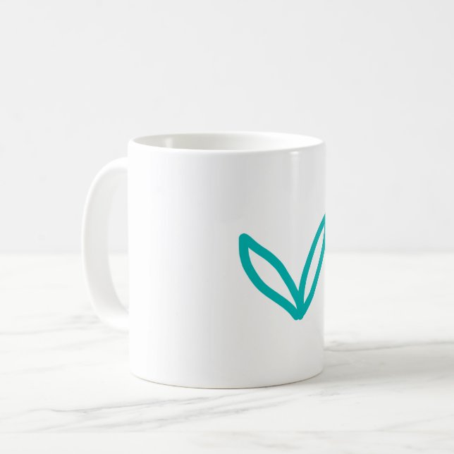 simple custom colorful blue sparkle glitter throw  kaffeetasse (Vorderseite Links)