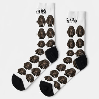 Simple Custom Dog Pet Photo Personalized Text Sock Socken