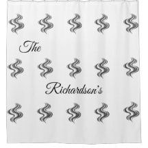 Simple Custom Family Name Black & White