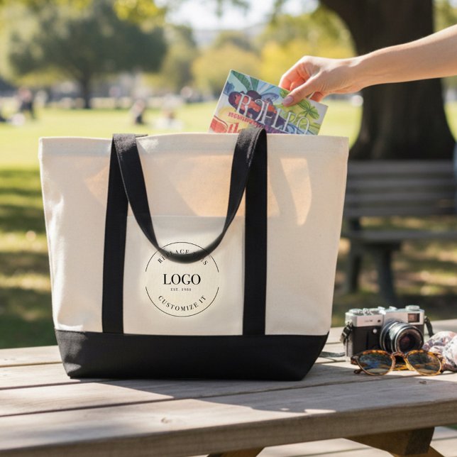 Simple Custom Large Business Logo  Tragetasche (Business tote bag with logo.)