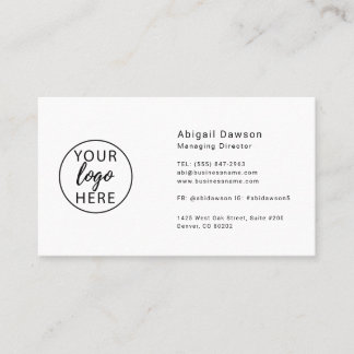 Simple Custom Logo Business Card Visitenkarte