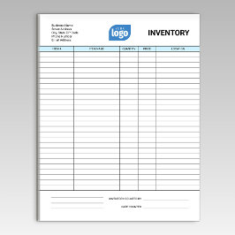 Simple Custom Logo Business Inventory Notepad Notizblock