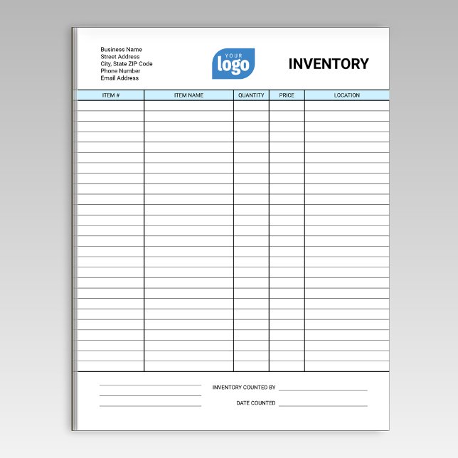 Simple Custom Logo Business Inventory Notepad Notizblock (Von Creator hochgeladen)