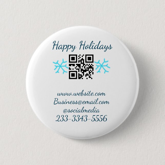 simple custom QR code add your name text  Classic  Button (Vorderseite)