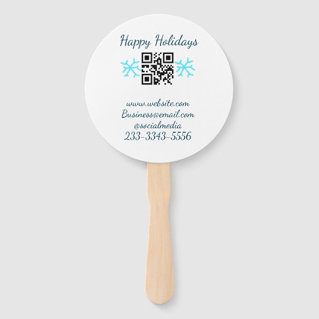 simple custom QR code add your name text  Classic  Fächer (Vorderseite)