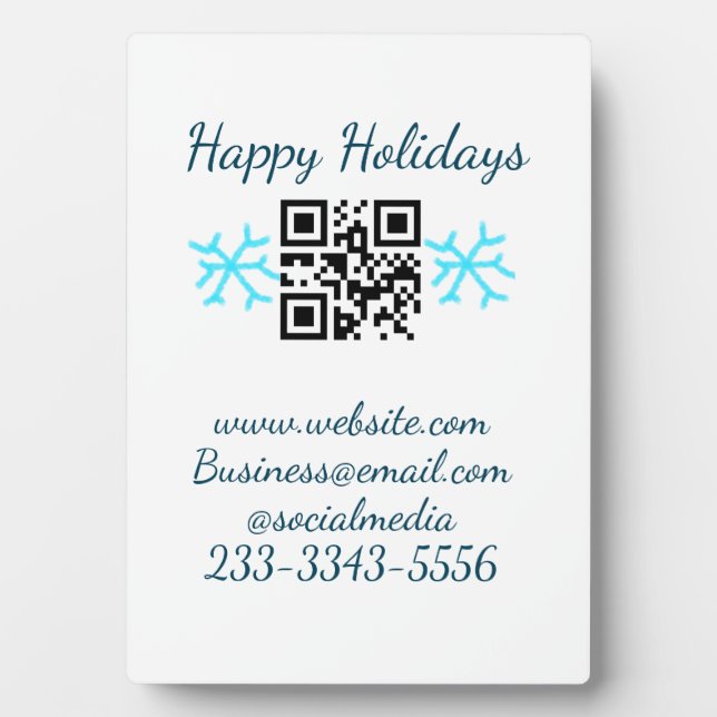 simple custom QR code add your name text  Classic  Fotoplatte (Vorderseite)