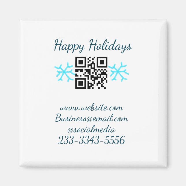 simple custom QR code add your name text  Classic  Magnet (Vorne)