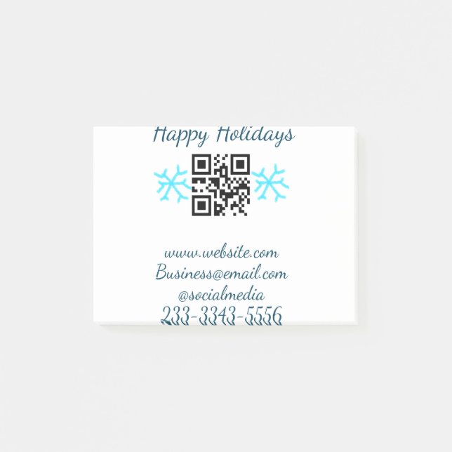 simple custom QR code add your name text  Classic  Post-it Klebezettel (Vorderseite)