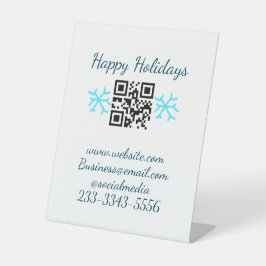 simple custom QR code add your name text  Classic  Sockelschild