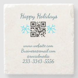 simple custom QR code add your name text  Classic  Steinuntersetzer