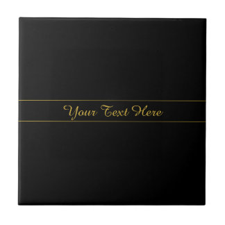 Simple Customizable Gold & Black Text Design  Fliese