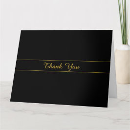 Simple Customizable Gold & Black Text Design  Karte