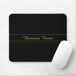 Simple Customizable Gold & Black Text Design  Mousepad