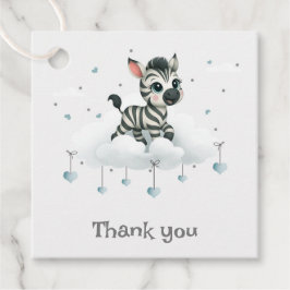 Simple cute little cartoon zebra geschenkanhänger