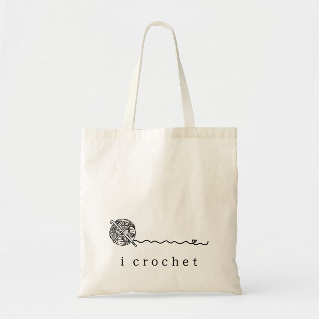 Simple Cute Yarn Hook I Crochet Tragetasche (Vorne)