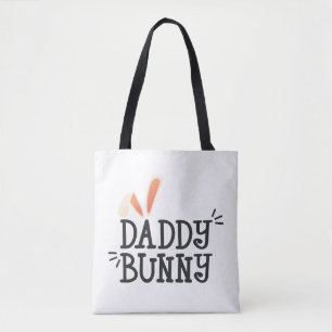 Simple Daddy Bunny Ostertypografie  Gesamtbeutel
