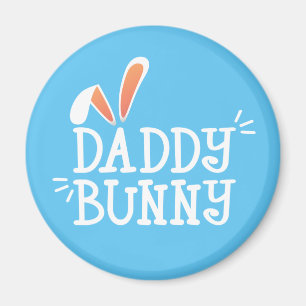 Simple Daddy Bunny Ostertypografie Magnet