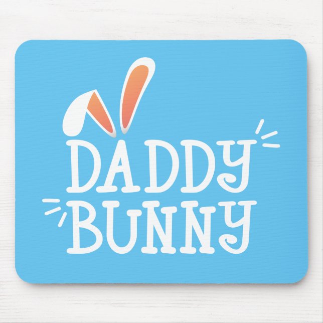 Simple Daddy Bunny Ostertypografie | Mousepad (Vorne)
