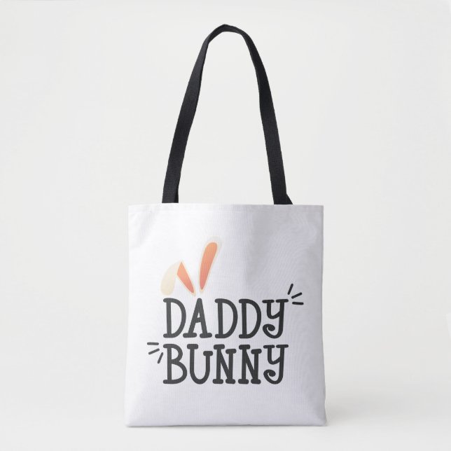 Simple Daddy Bunny Ostertypografie | Tragetasche (Vorderseite)