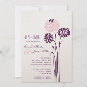 Simple Dahlia - Elegante Hochzeit im Weingarten Einladung